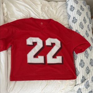 Urban Outfitters Red Jersey with White Number 22
